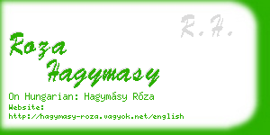 roza hagymasy business card